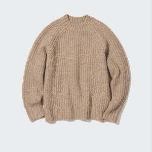 Uniqlo Tan wool blend Crew Neck Sweater for Women